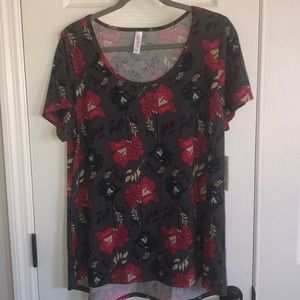 Lularoe floral classic tee
